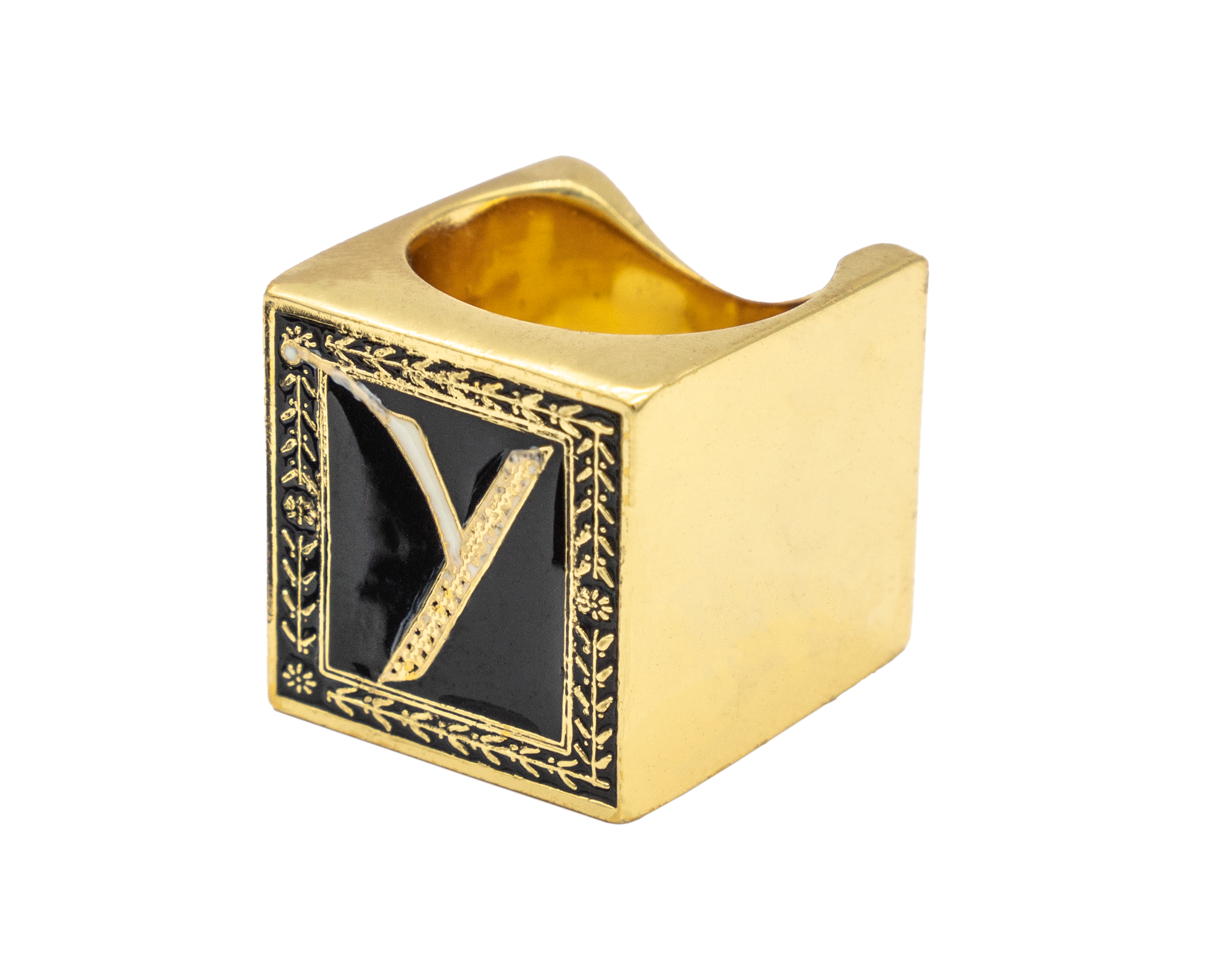 Anillo Cubo Letra Y | J: Anillos Cubo Letras | Scribanus