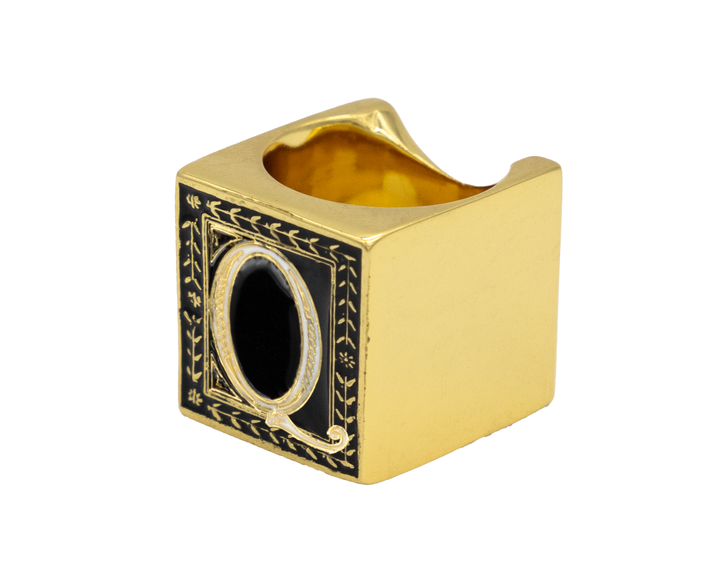 Anillo Cubo letra Q | J: Anillos Cubo Letras | Scribanus