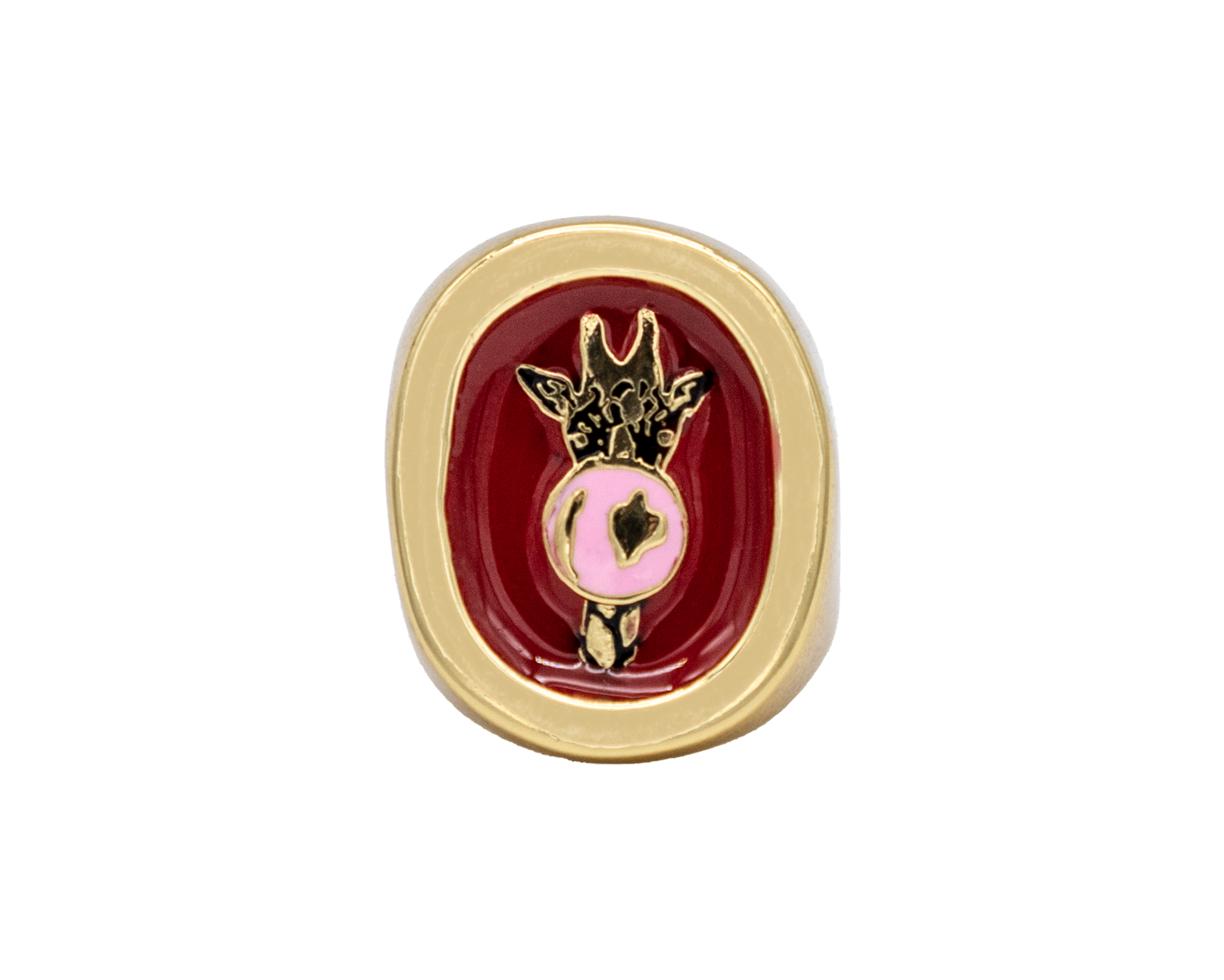 Anillo Jirafa Rojo | J: Animales de Poder | Scribanus