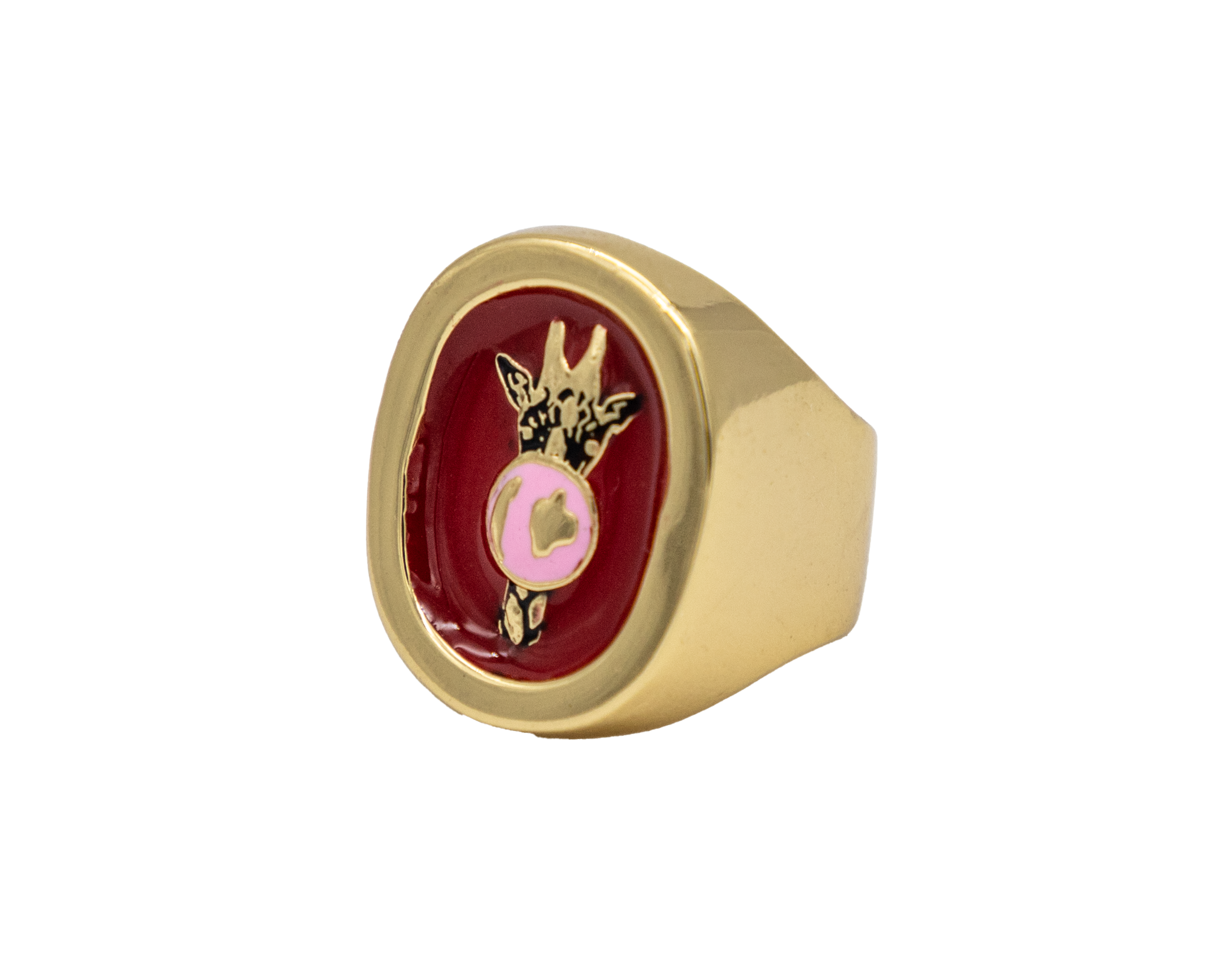 Anillo Jirafa Rojo | J: Animales de Poder | Scribanus