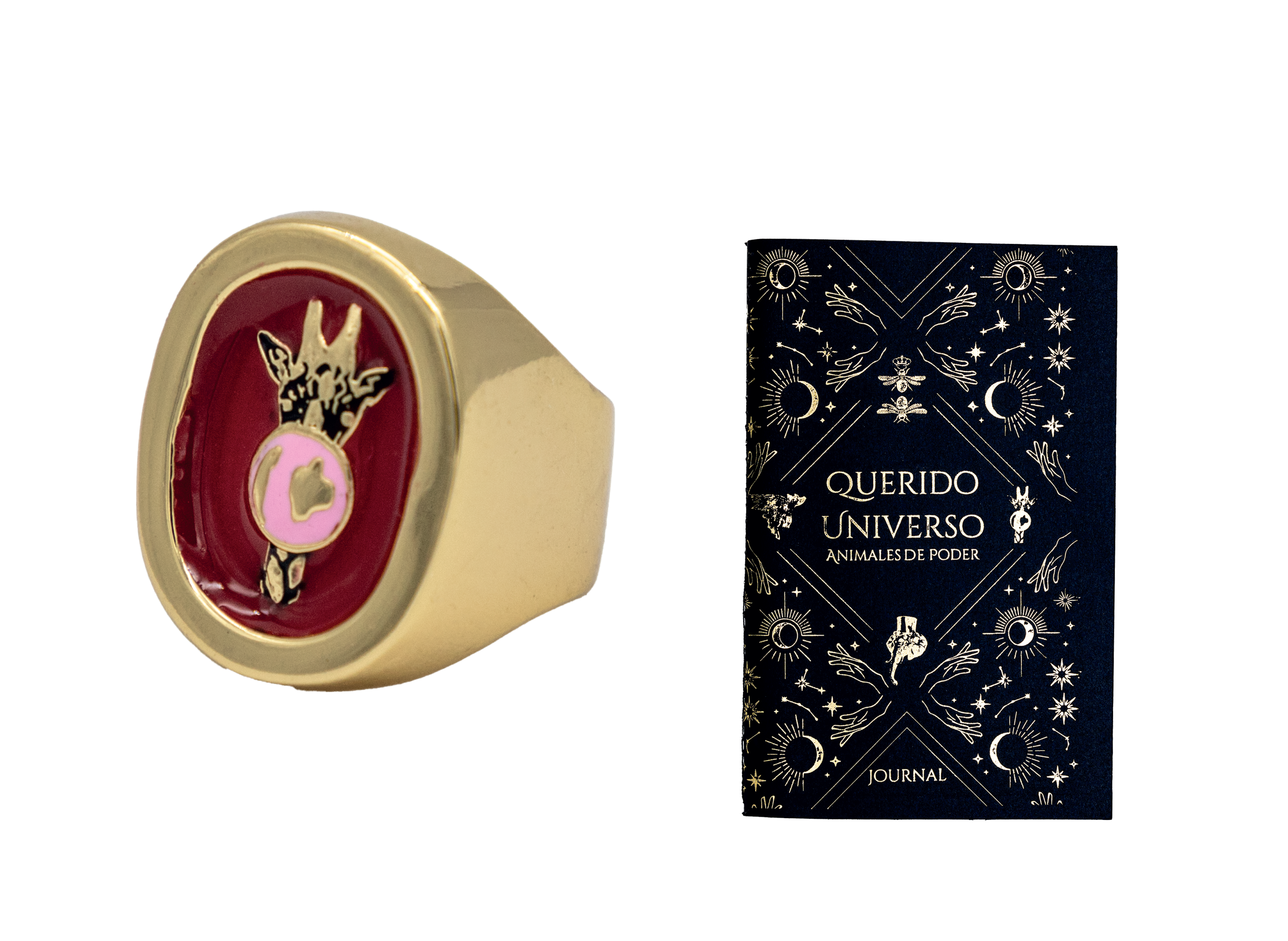 Anillo Jirafa Rojo | J: Animales de Poder | Scribanus