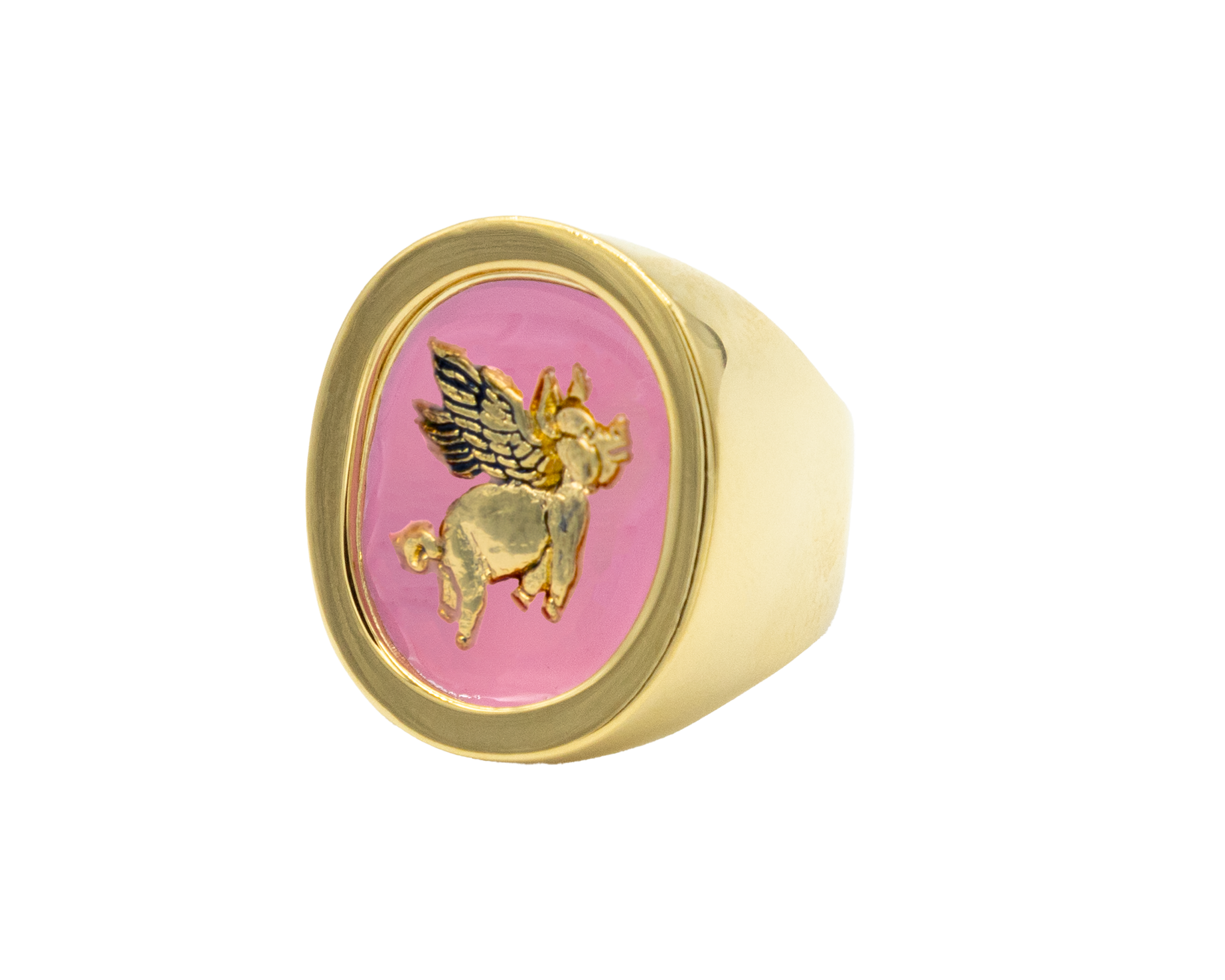 Pig Ring with Wings