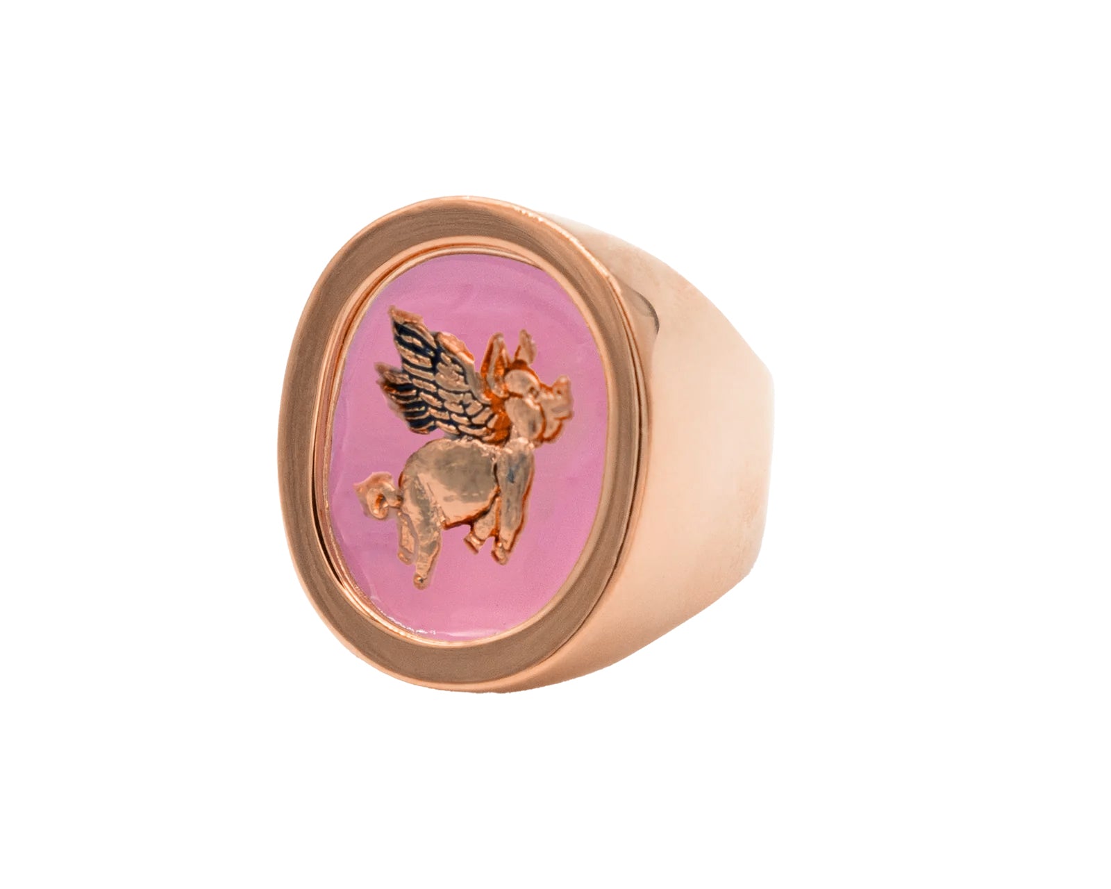 Pig Ring with Wings