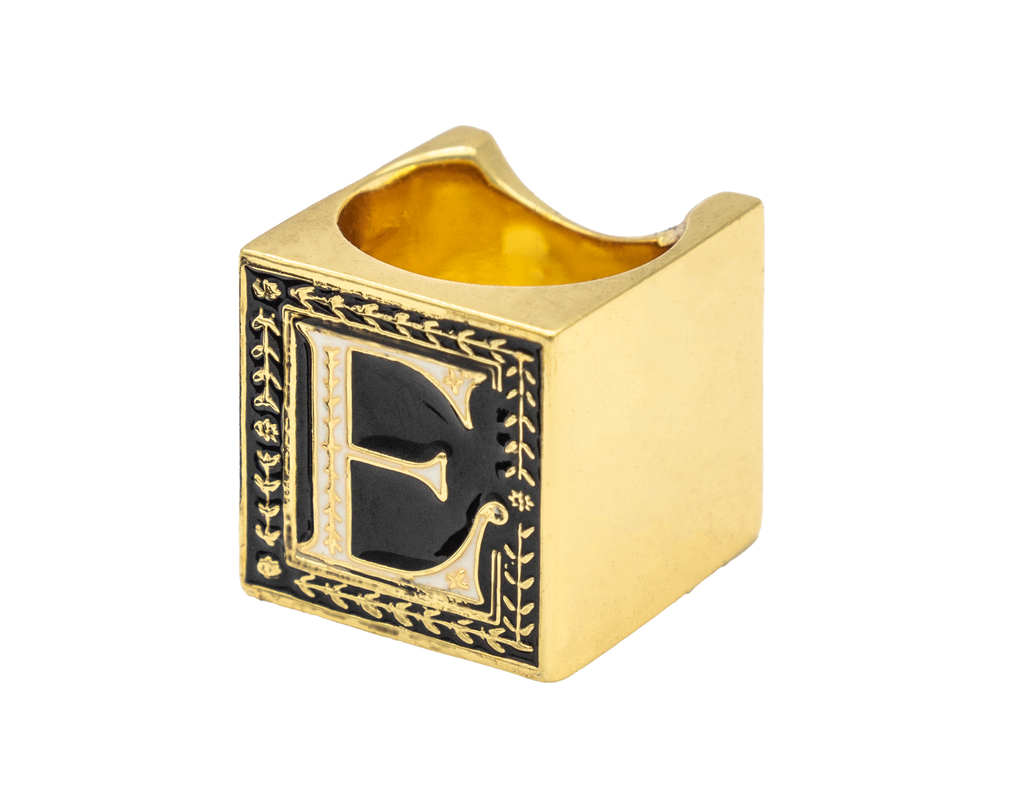Anillo Cubo Letra E