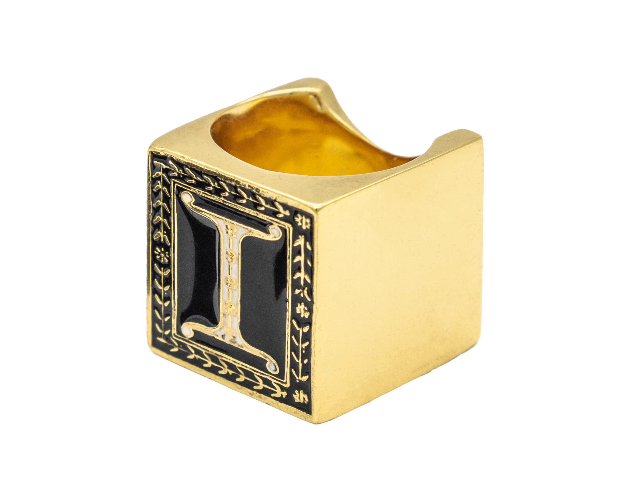 Anillo Cubo Letra I