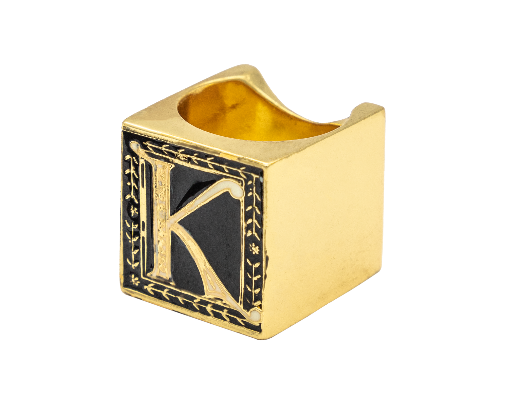 Anillo Cubo Letra K