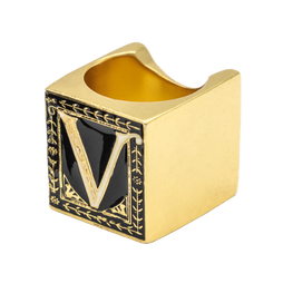 Anillo Cubo Letra V