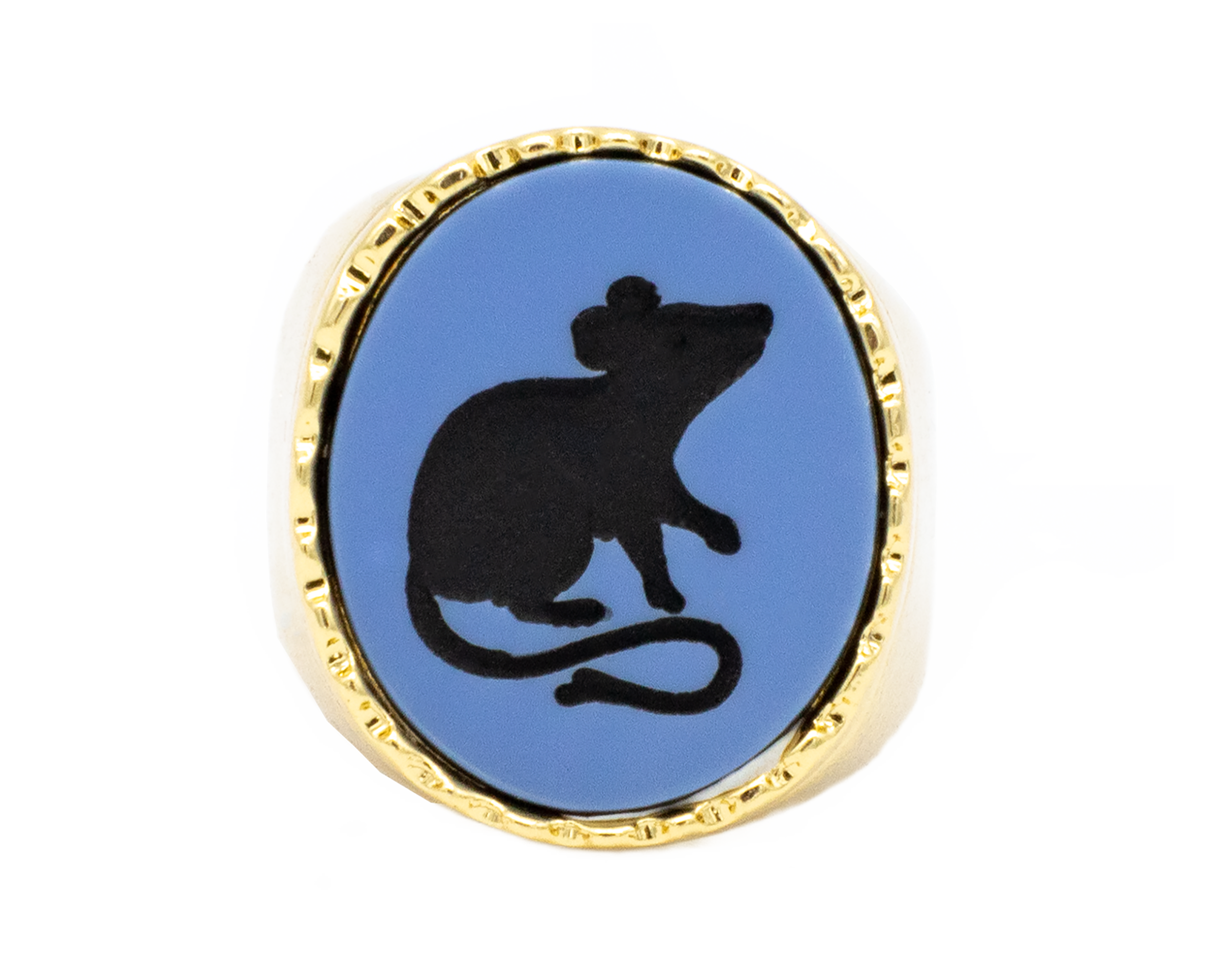 Mouse intaglio ring