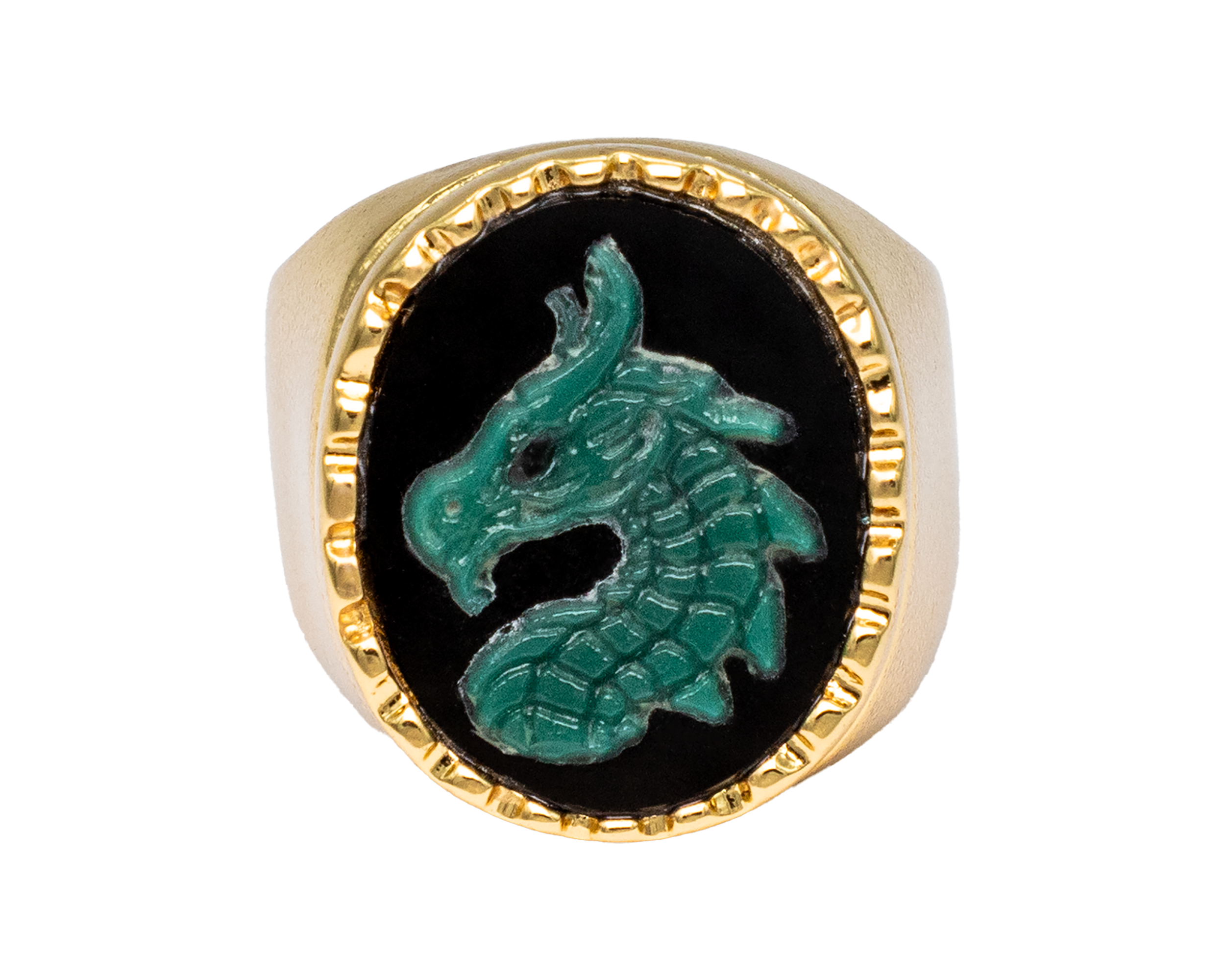 Anillo intaglio cabeza de Dragón Cameo