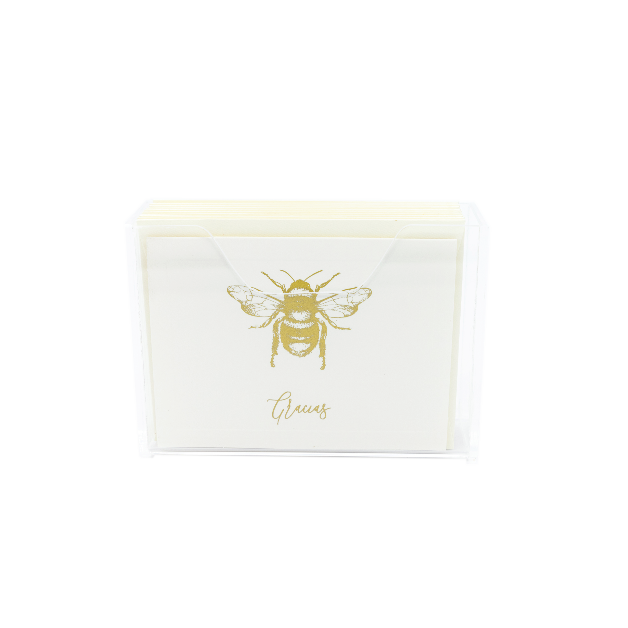 Bolo Abeja "Gracias" estuche acrílico | C: Bolos | Scribanus