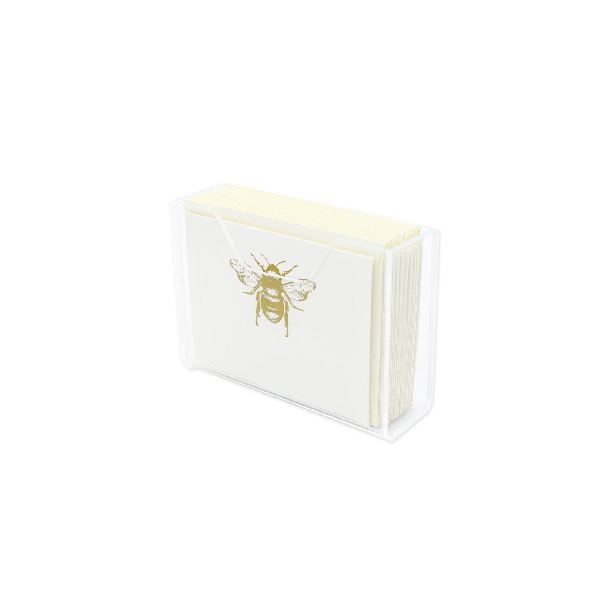 Bolo Abeja dorada estuche acrilico | C: Bolos | Scribanus