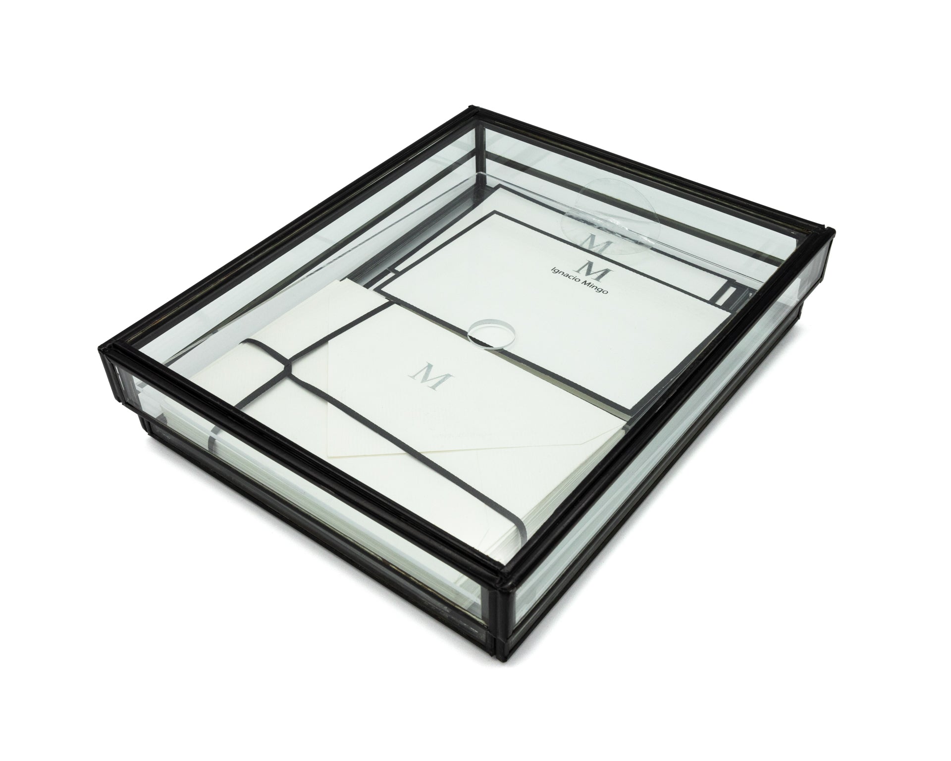 Caja Vidrio Mediana NY Tarjetas y Sobres | CT: Cajas Vidrio | Scribanus