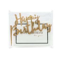 Caja acrílico "Happy Birthday"