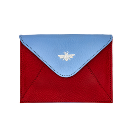 Sobre Bolsa Grabado Abeja Bicolor Azul/ Rojo