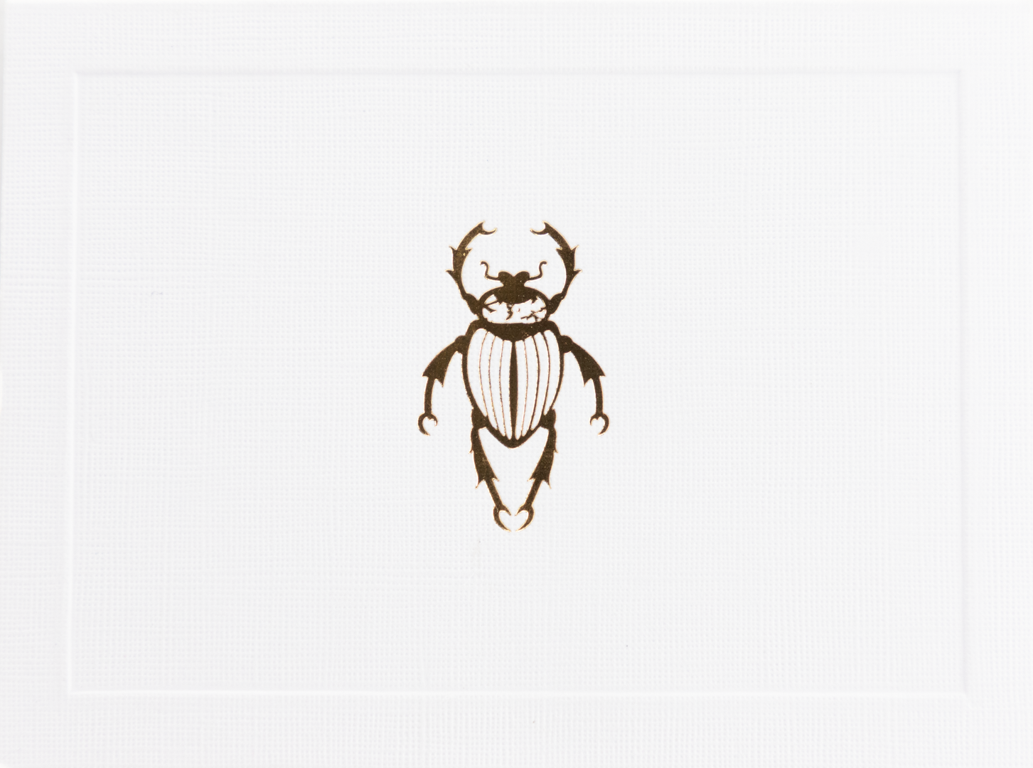 Tarjeta Escarabajo Grabado Mini Doble - Personalizable