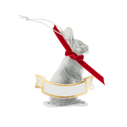 Conejo Estandarte Tag Moño rojo