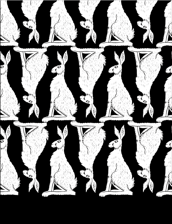 Vintage Mini Double Rabbit Card