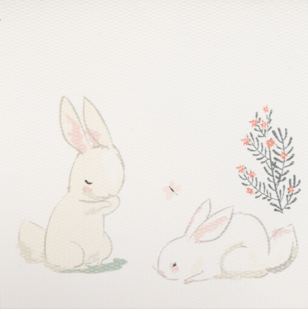 Tarjeta Conejos Cute Mini Doble - Personalizable