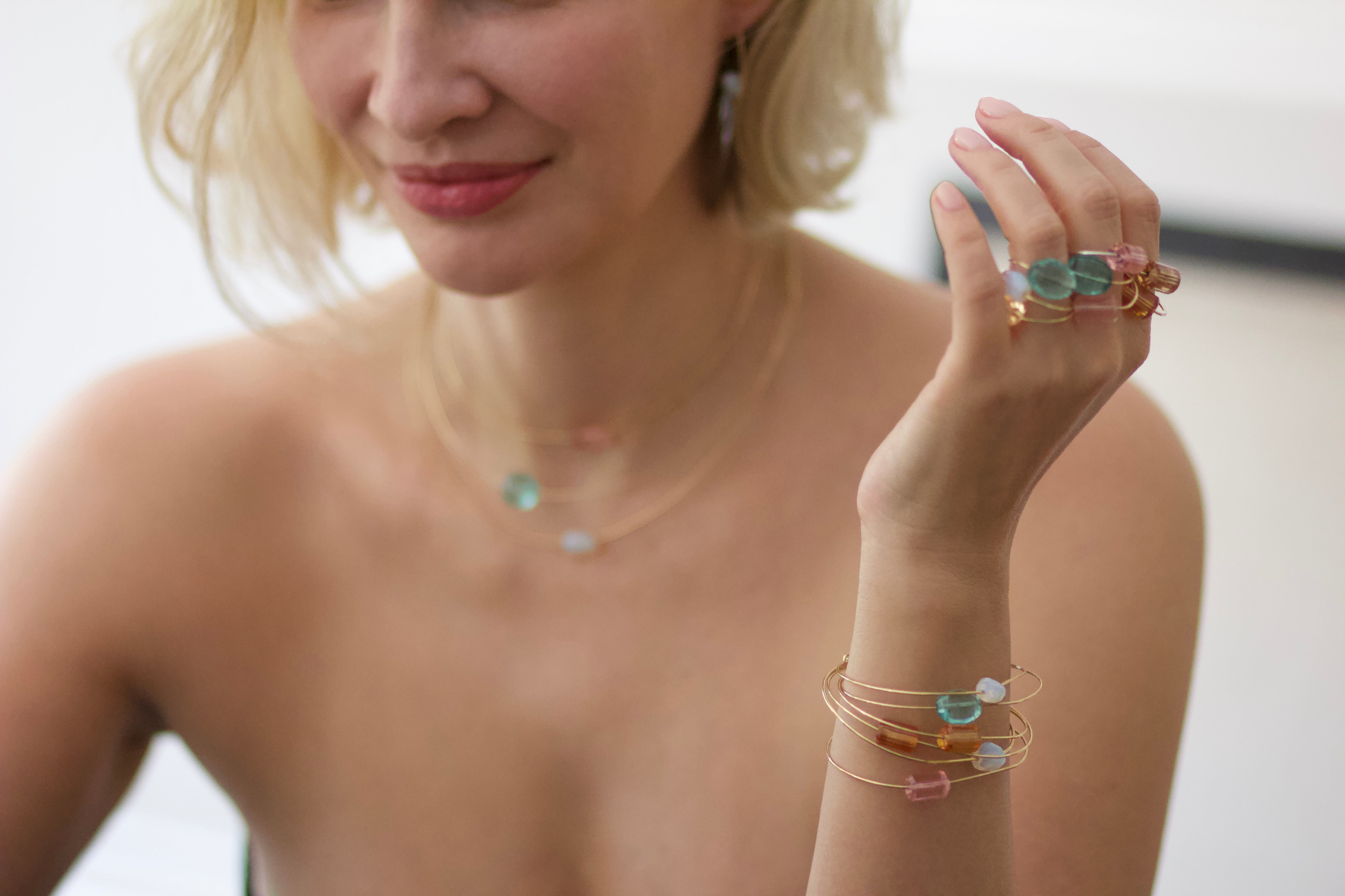 Crystallis Pulsera Cristal agua Marina | J: Crystallis Lapides | Scribanus