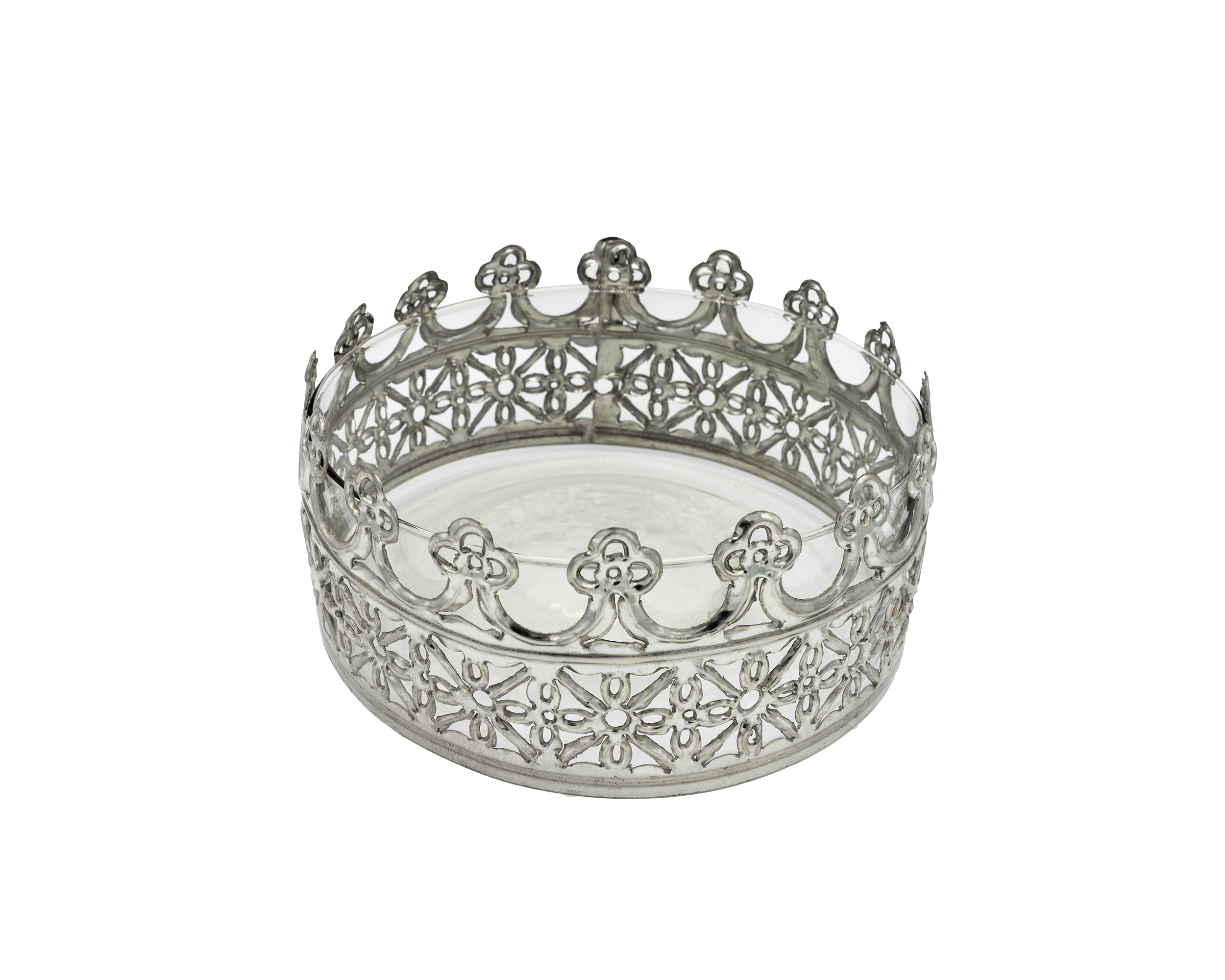 Florero Hojalata Corona Plata | M: Floreros | Scribanus
