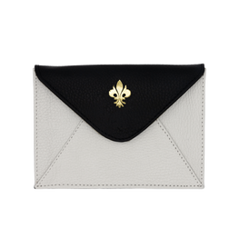 Bolsa Sobre Grabado Flor de Lis Bicolor B/N