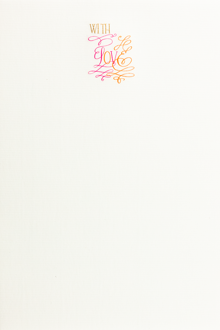 Hoja Media Carta "With Love" | Tarjetas | Scribanus