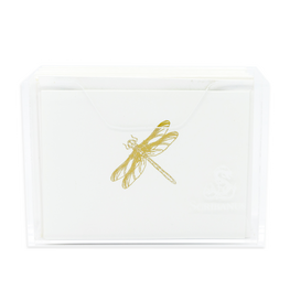 Estuche acrílico  Libélula oro