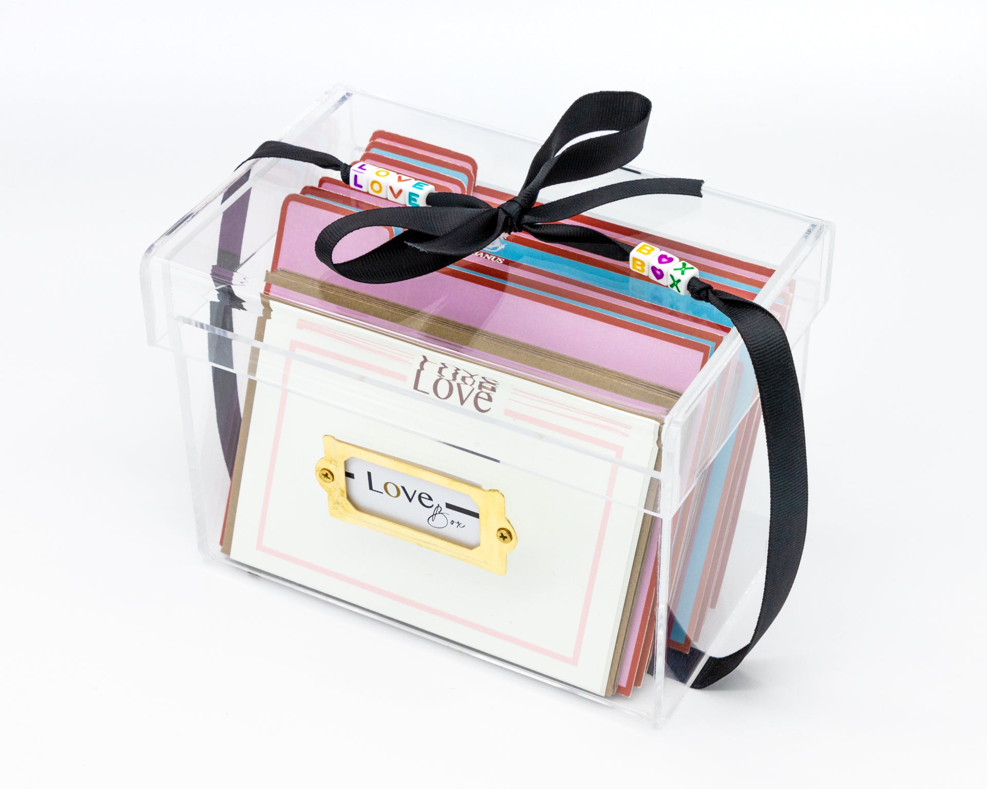Love Box Negro Oro | CT: Cajas de Acrílico | Scribanus