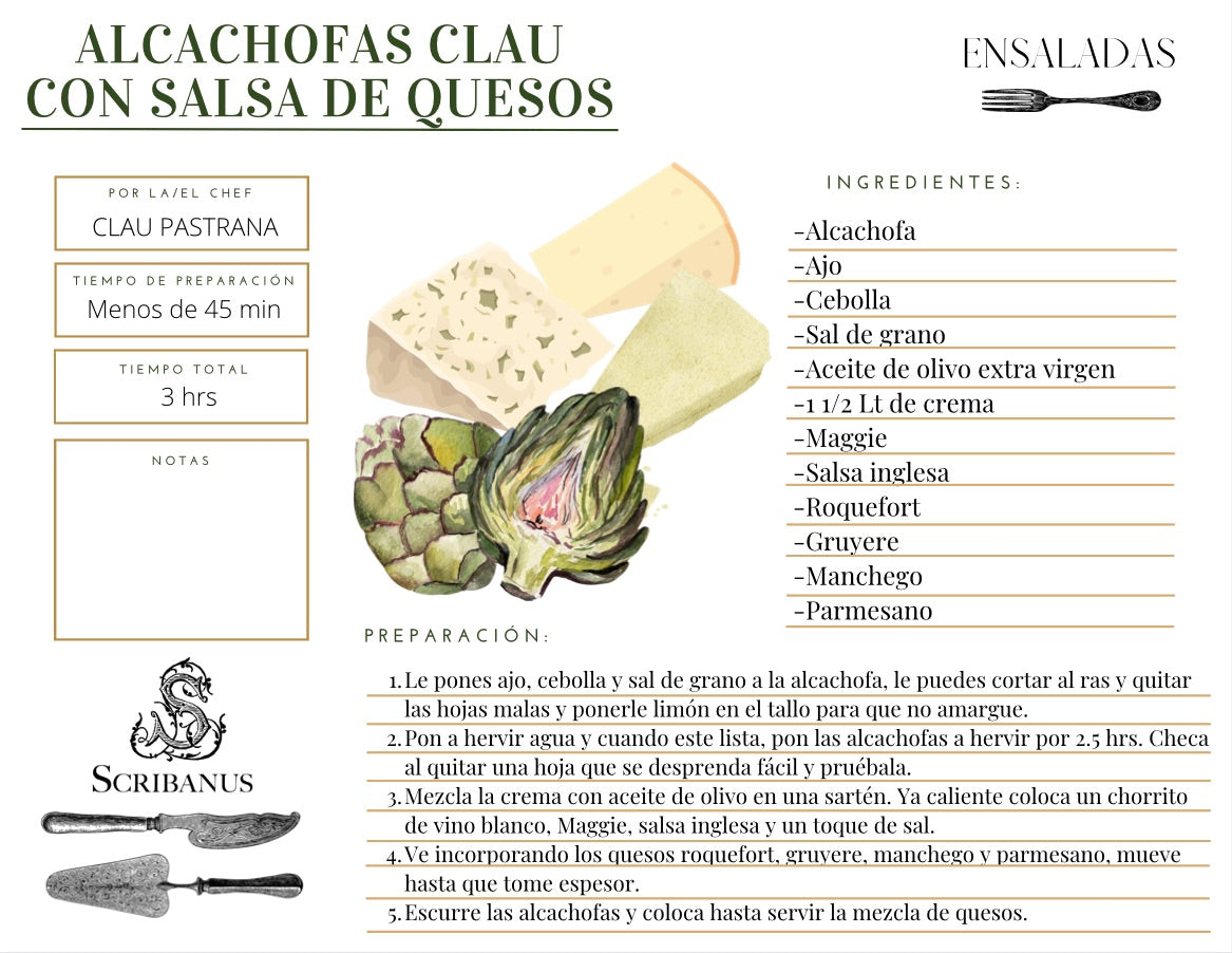 Recetario | Guía de Regalos | Scribanus