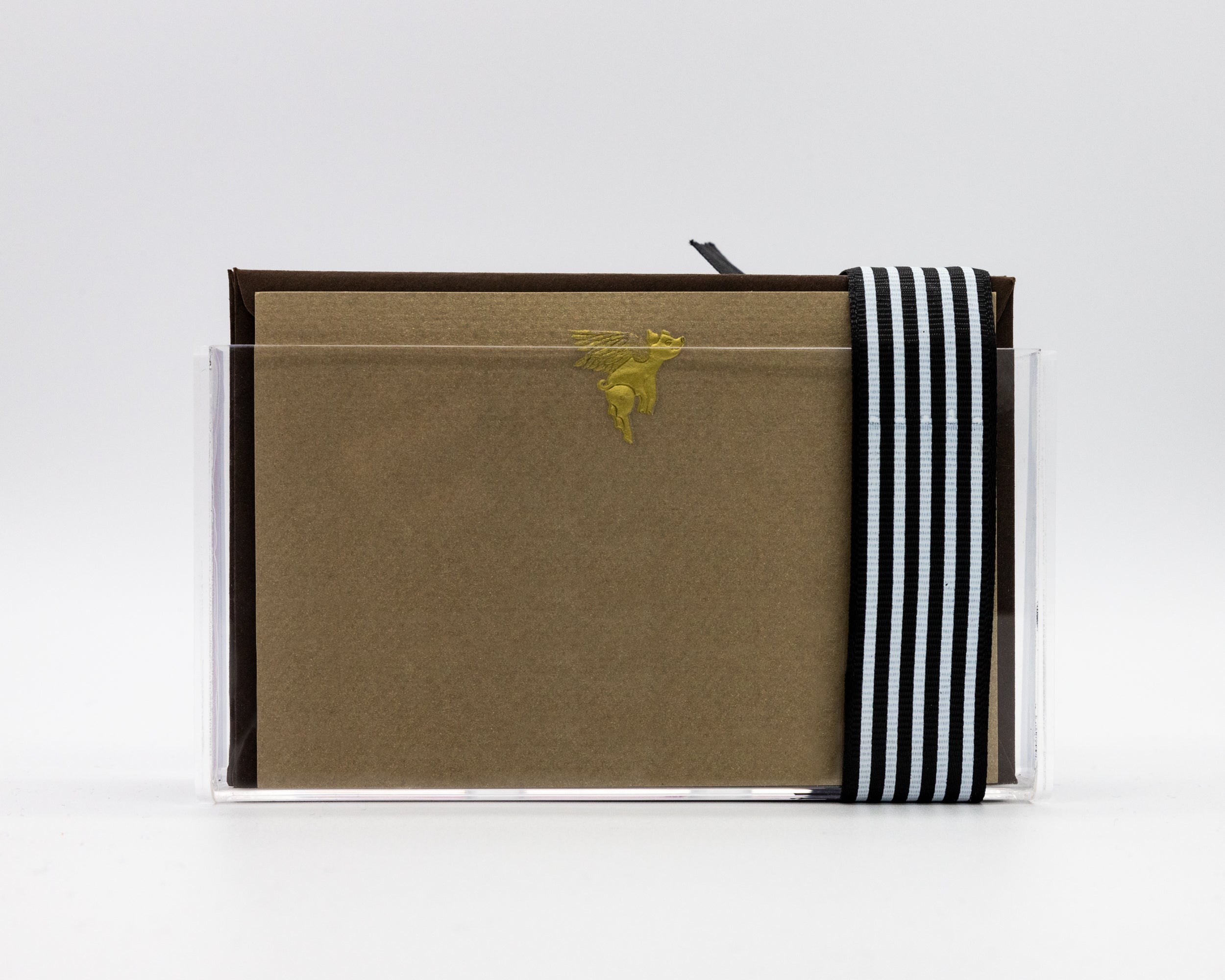 Simple Medium Winged Pig Card Case