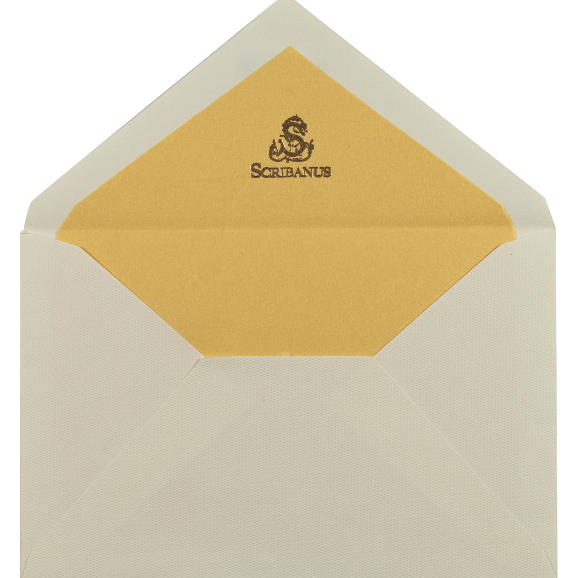 Sobre Beige Forro Dorado | P: Sobres Medianos | Scribanus