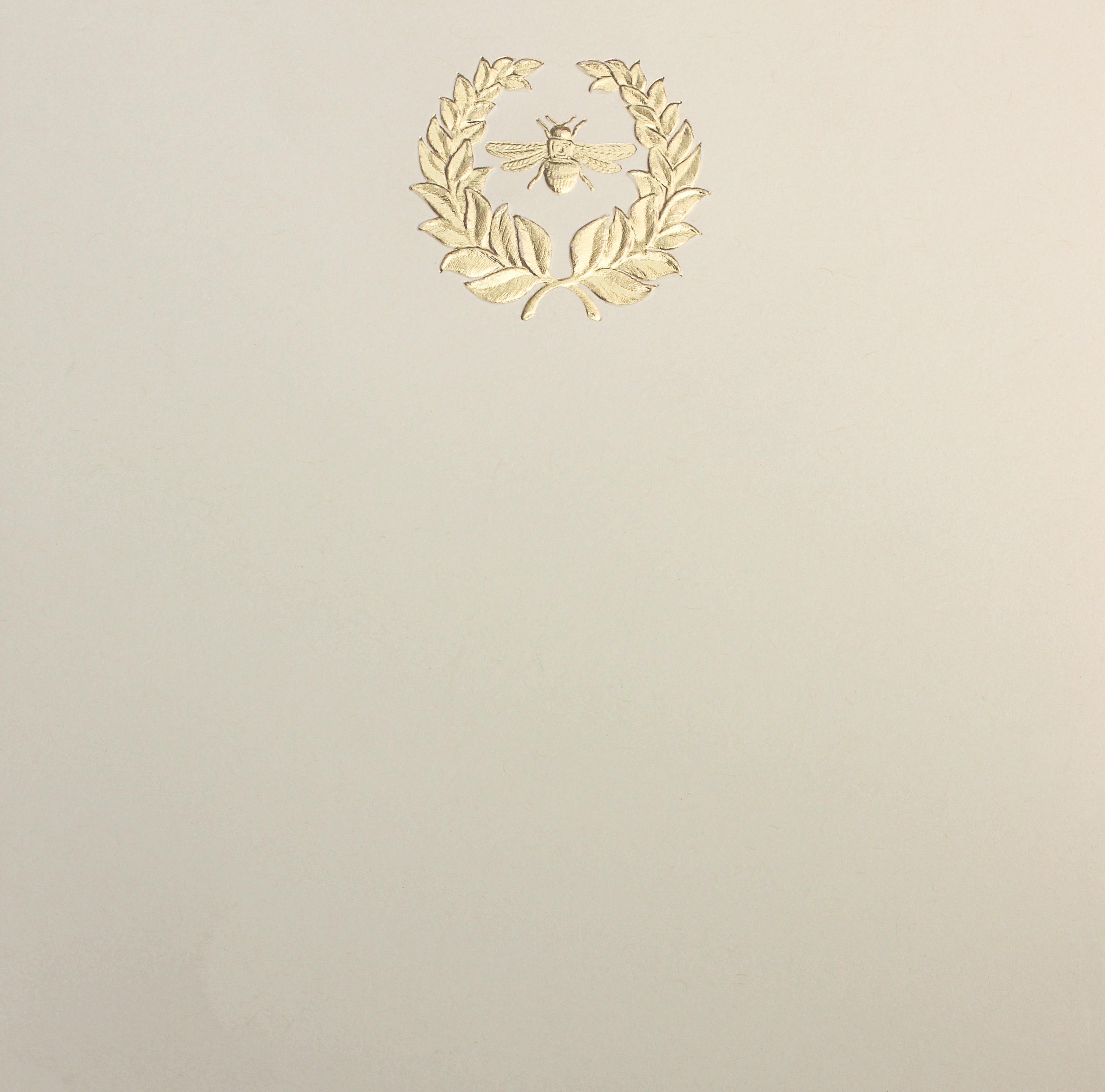 Tarjeta Abeja Corona Laurel Grande | Tarjetas | Scribanus