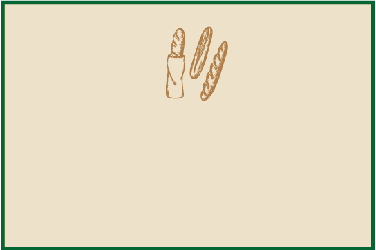 Tarjeta Baguette | Coleccion Paris Versalles | Scribanus