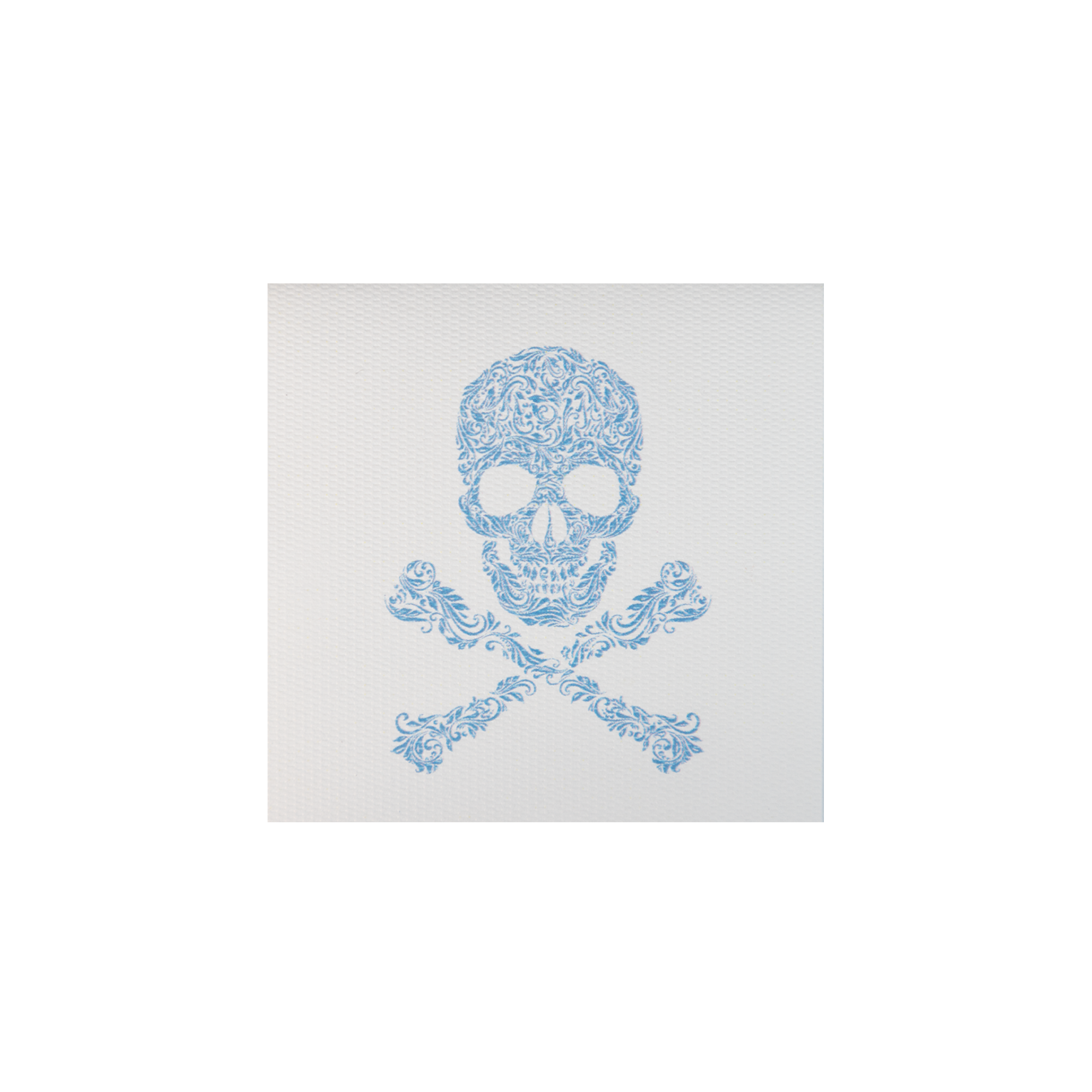 Tarjeta Calavera Azul Mini Doble | Tarjetas | Scribanus