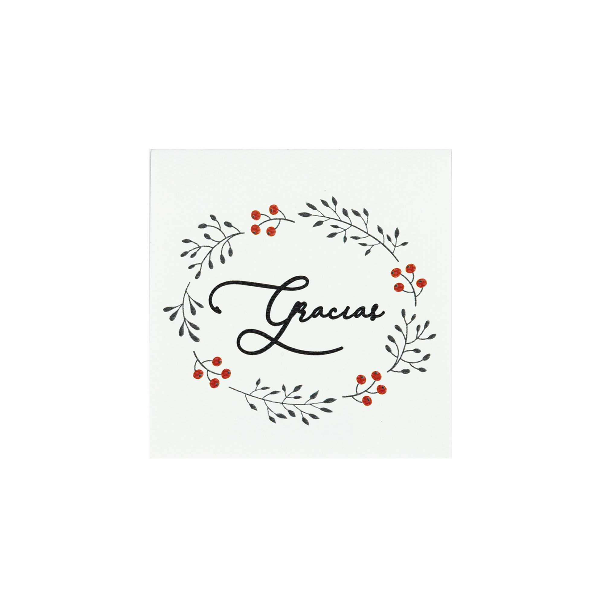 Tarjeta Corona Gracias  Mini | AGRADECIMIENTOS | Scribanus
