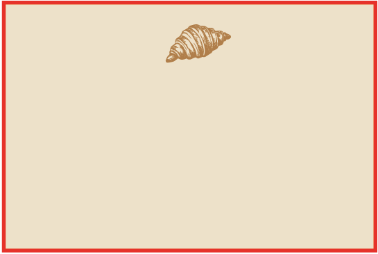 Tarjeta Croissant | Coleccion Paris Versalles | Scribanus