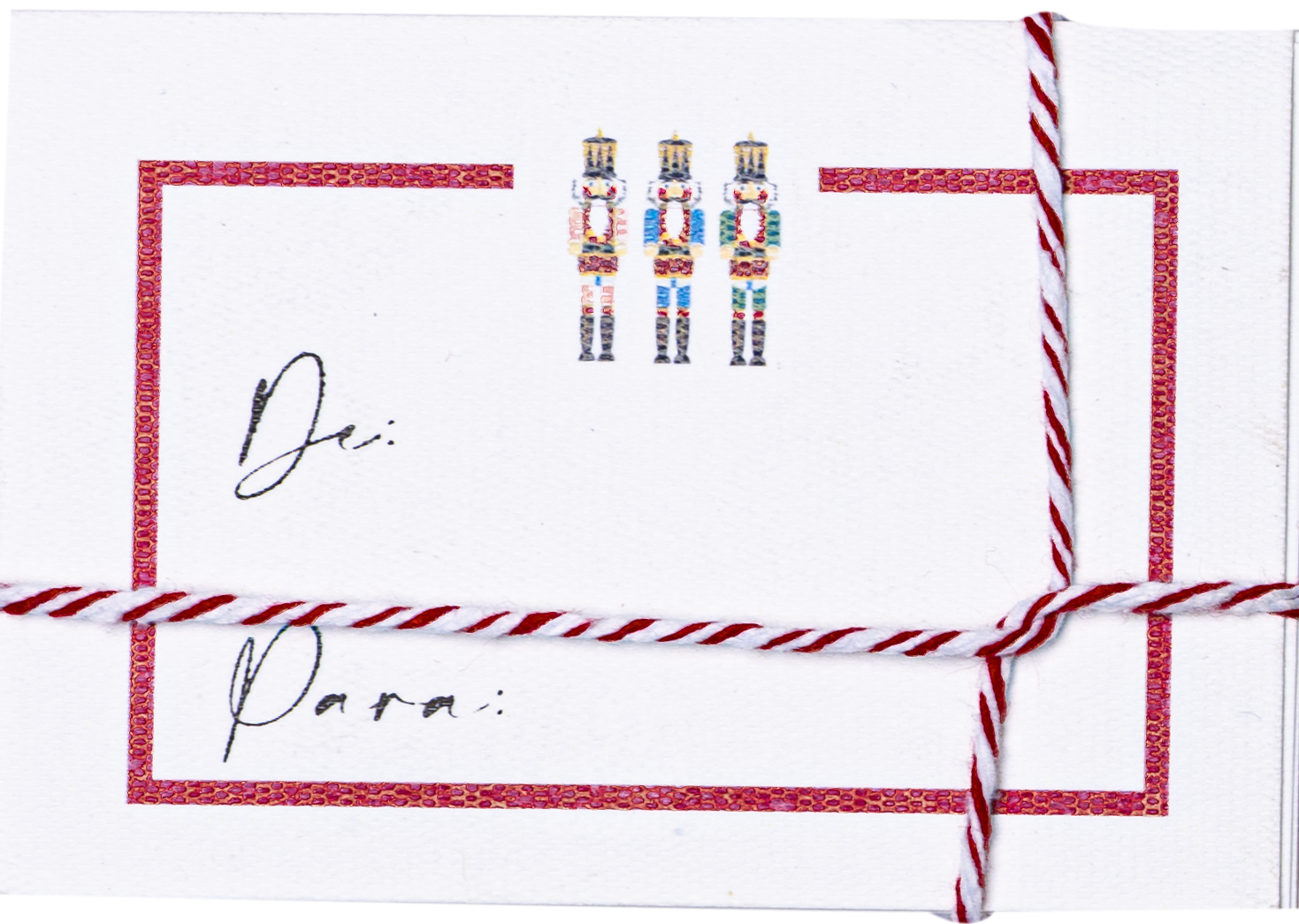 Tarjeta De/Para Nutcrackers | Scribanus