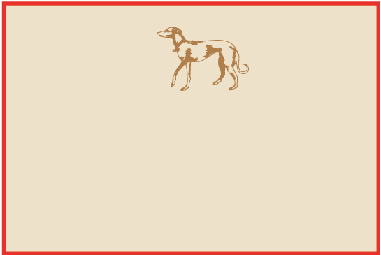 Tarjeta Galgo | Coleccion Paris Versalles | Scribanus