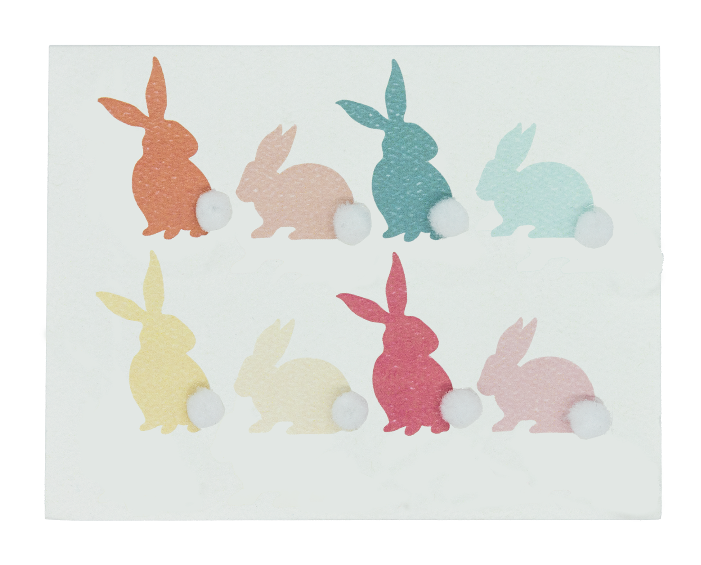 Double Medium Tails Rabbit Card