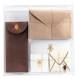 Caja Acrílica con Tarjetas y Sobres Kit Escarabajo - Personalizable
