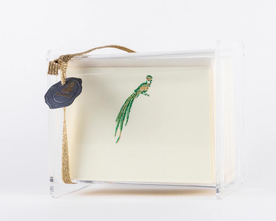 Caja Acrílica con Tarjetas Quetzal - Personalizable