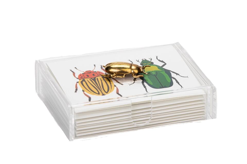 Caja Acrílica con Tarjetas Escarabajos + Adorno - Personalizable