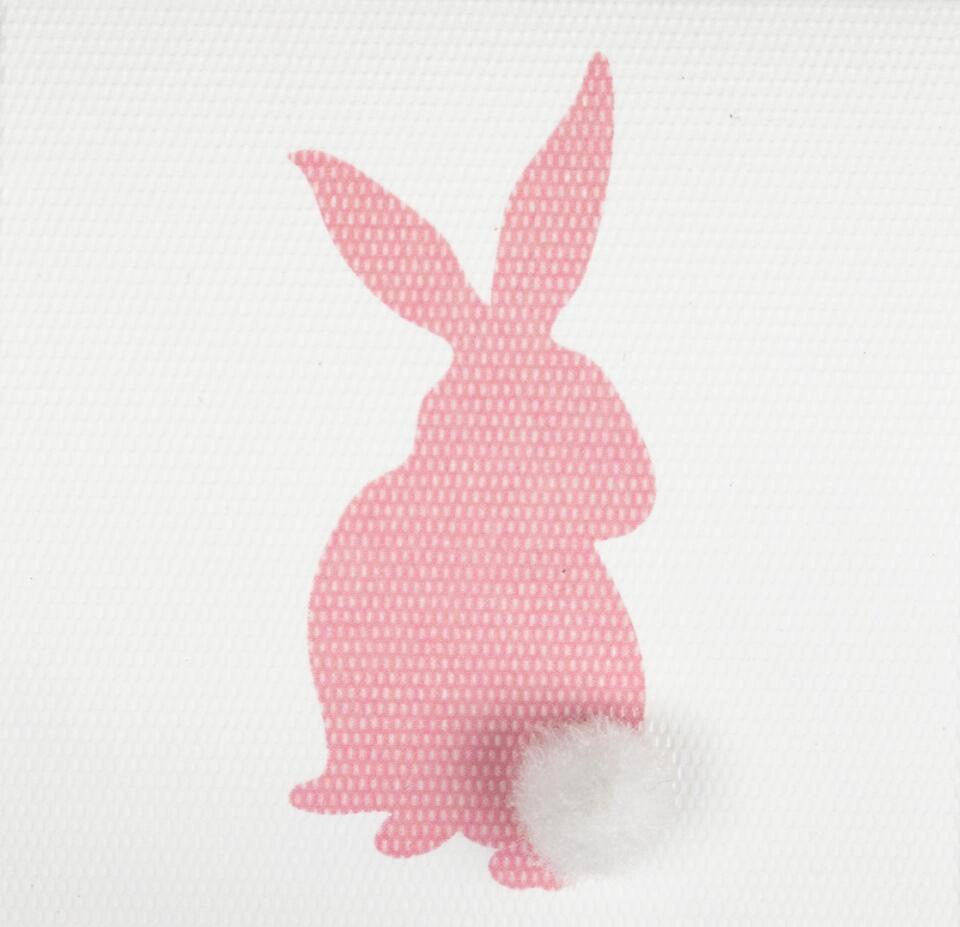 Caja Acrílica con Tarjetas Mini Dobles Conejos Colitas - Personalizable