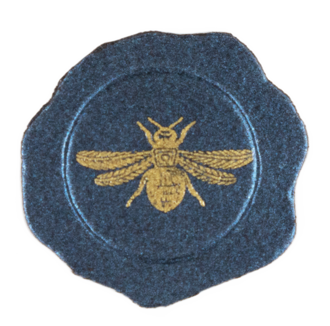 Sealing Wax Paper Bee Navy Blue