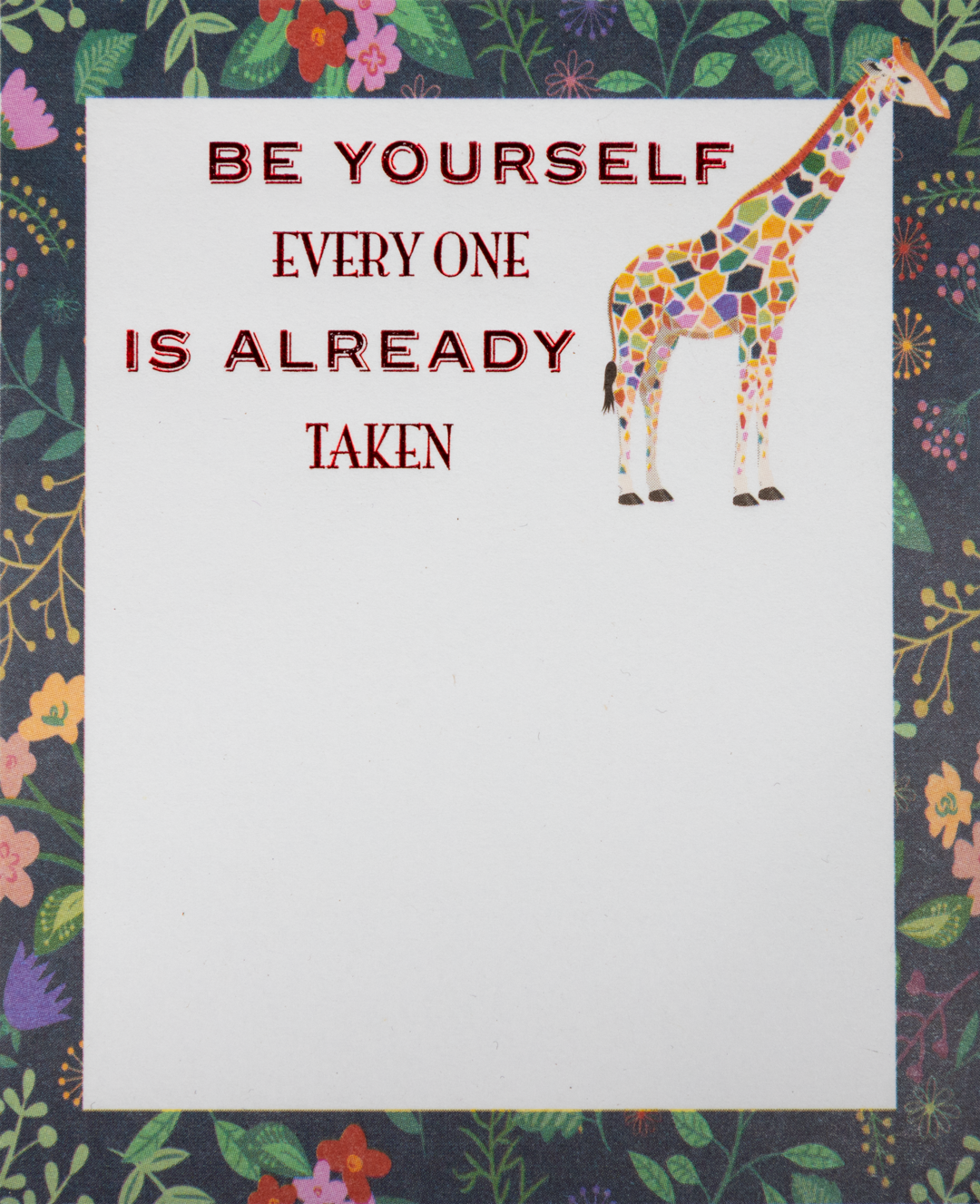 Block Jirafa "Be Yourself" | AP: Blocks: Blocks Print | Scribanus