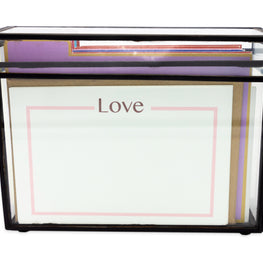 Caja Vidrio  Love Box con Tarjetas y Sobres