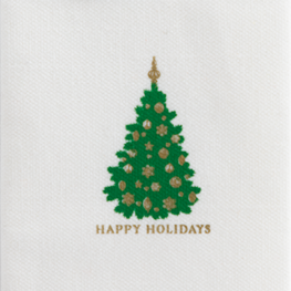 Charola Servilletas Cubiertos Árbol Navidad