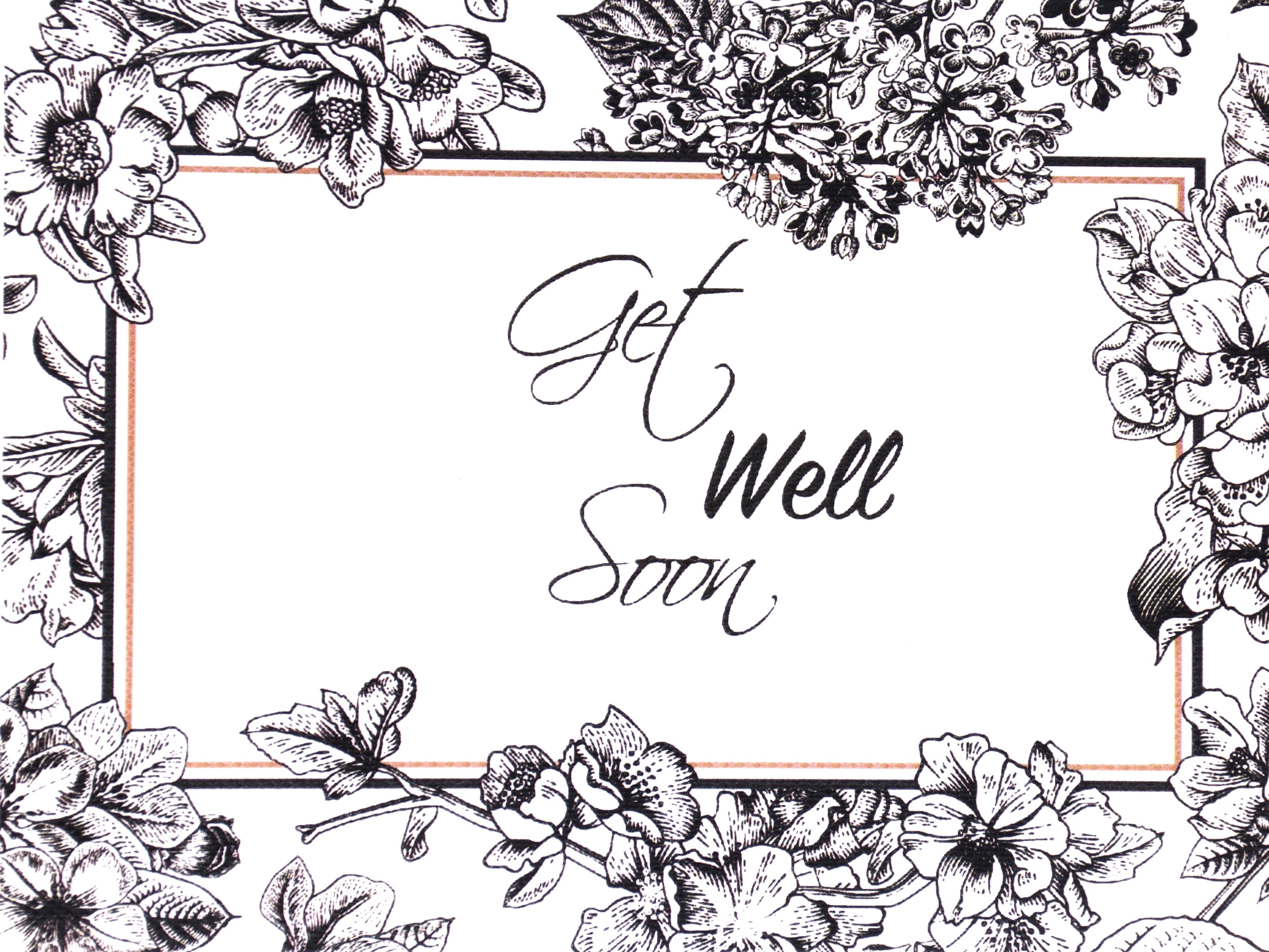Tarjeta Flores Vintage GW Mediana Doble | ALIVIATE PRONTO | Scribanus