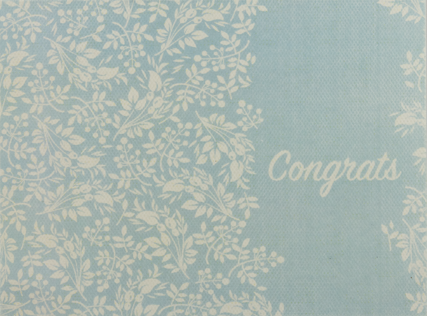 Tarjeta Hojas "Congrats" Mediana | CELEBRACIONES | Scribanus
